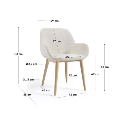 Konna Boucle Upholstered Dining Chair