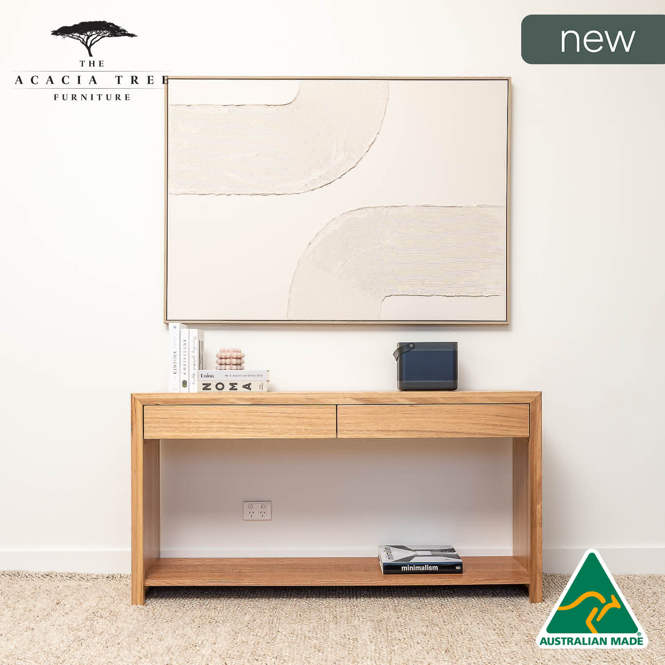 Carla 2 Drawer Hall Table - Made in Australia