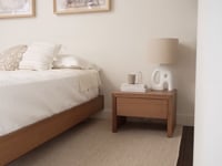 Ex Demo 1 x Zion 1 Drawer Bedside Table (Natural Stain) - Available in GC Showroom