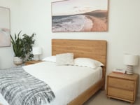 Ex Demo Queen Solara Haven Solid American Oak Bed Frame