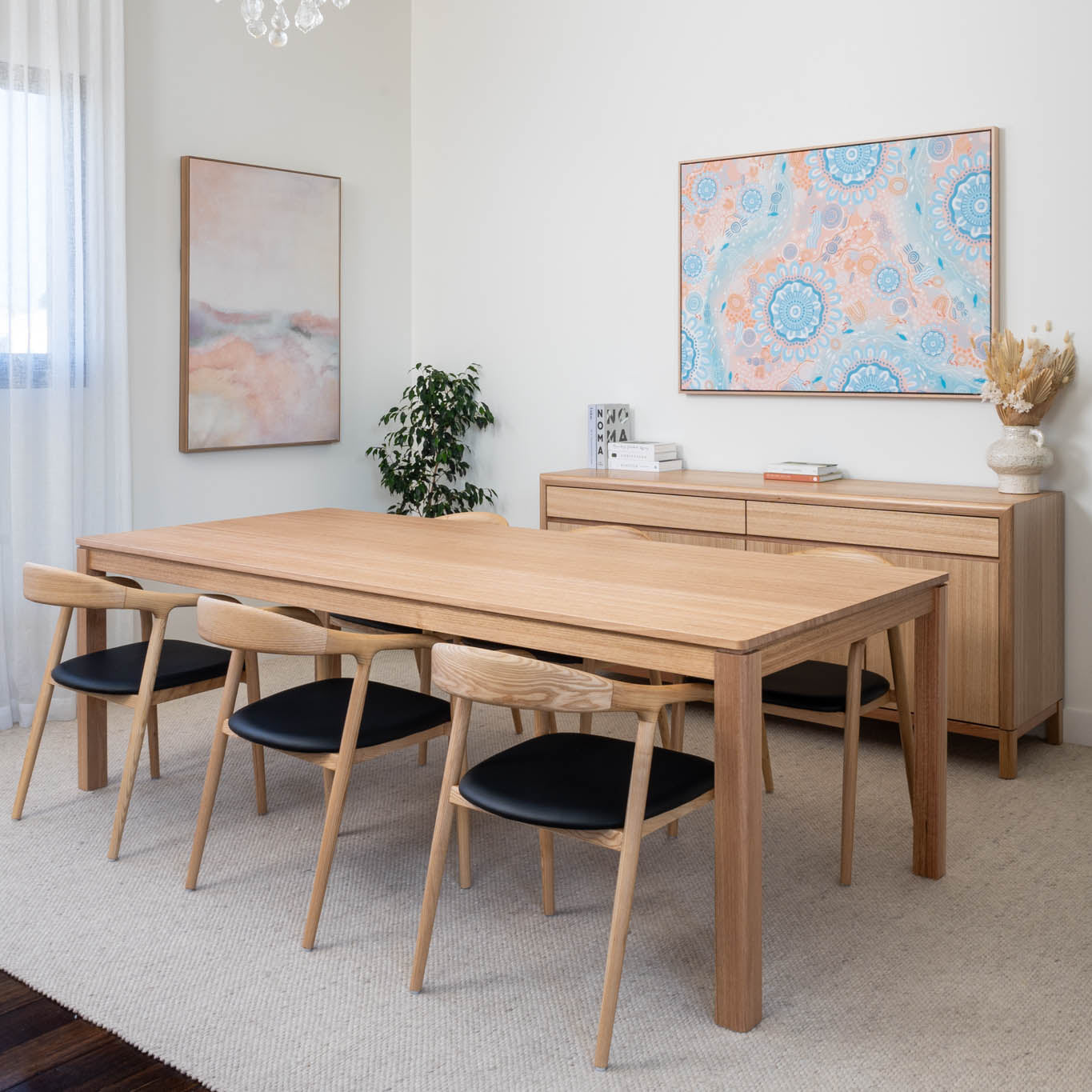 Yakka Solid Tasmanian Oak Hardwood Dining Table - Made in Australia