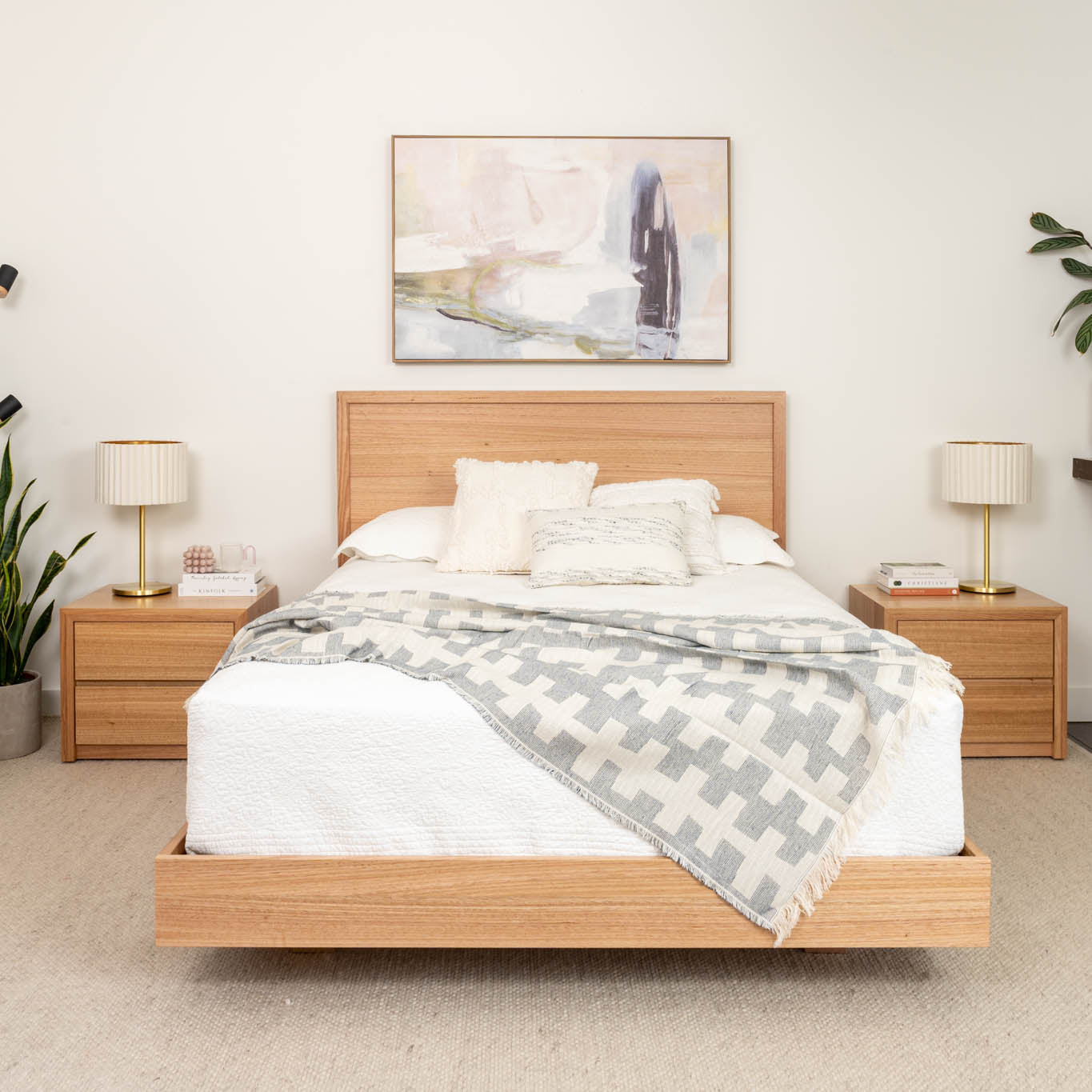 Yakka Timber Headboard Bedroom Suite (Solid Tasmanian Oak)- Made in Australia