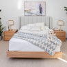 Yakka Fabric Wings Headboard Bedroom Suite Solid Tasmanian Hardwood- Made in Australia