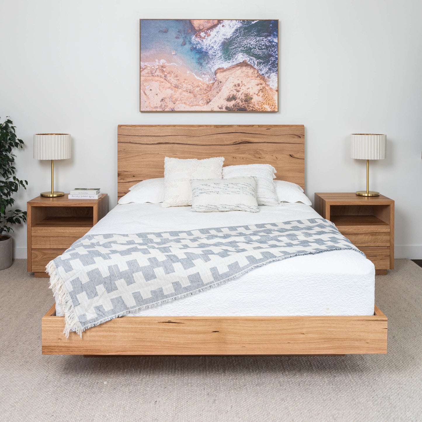 Kobe Live Edge Bed Frame Fully Solid Australian Hardwood - Made in Melbourne