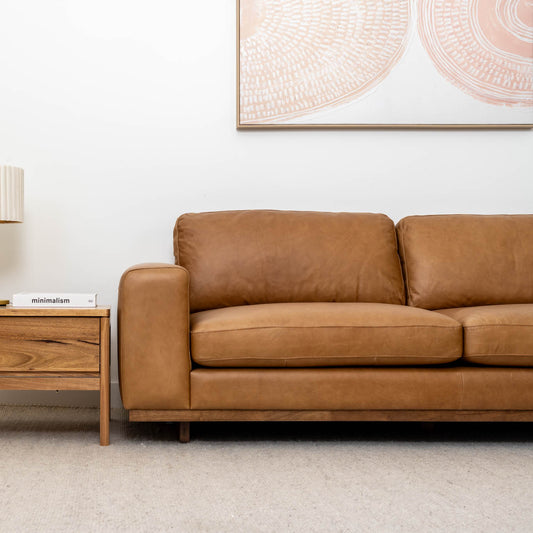 Ex Demo Hestia Leather Sofa 3 Seater