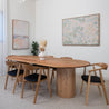 Ready now 2.7m Calypso Oval Reclaimed Solid Messmate Dining Table - Made in Australia