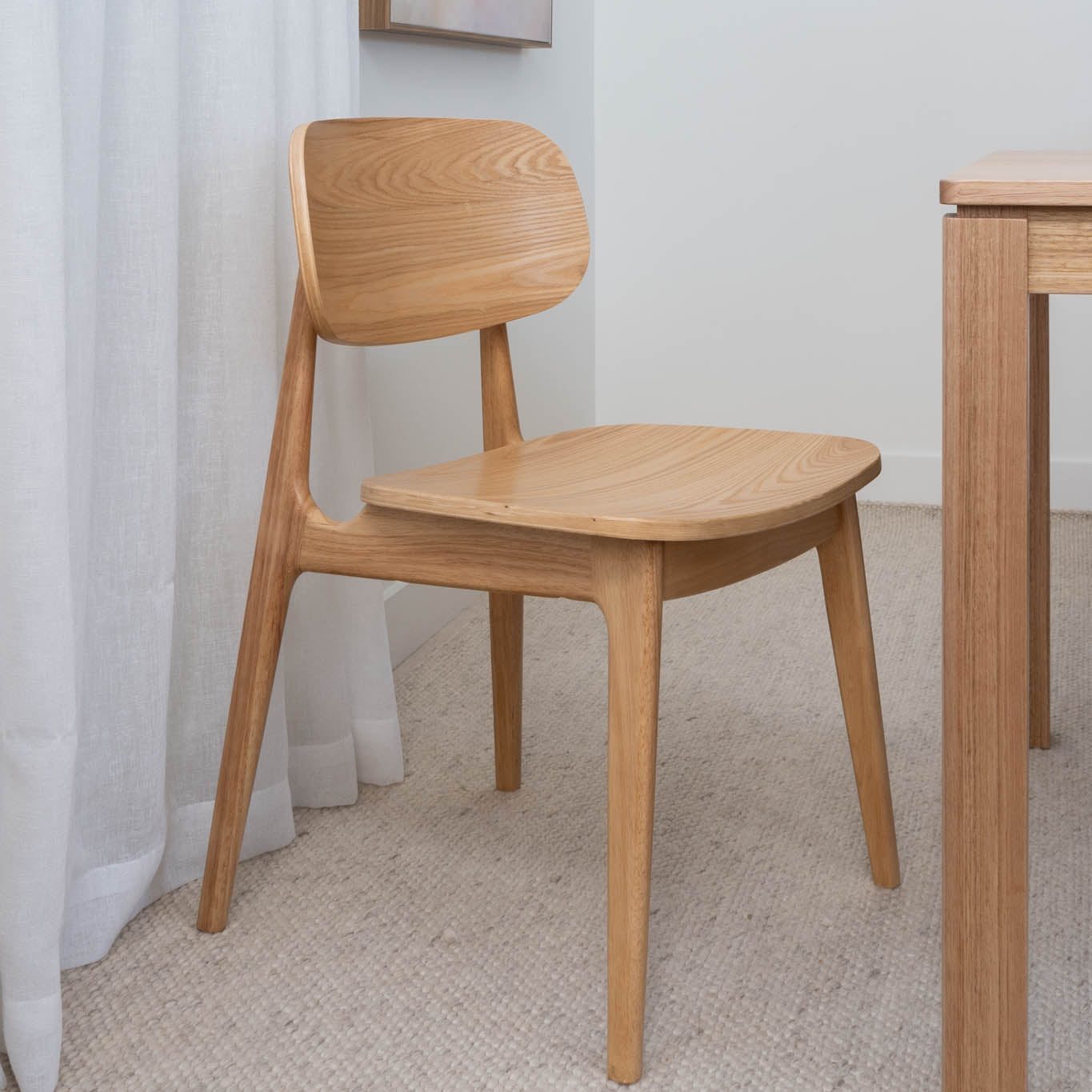 Bergen Dining Chair (Natural with Solid Seat)