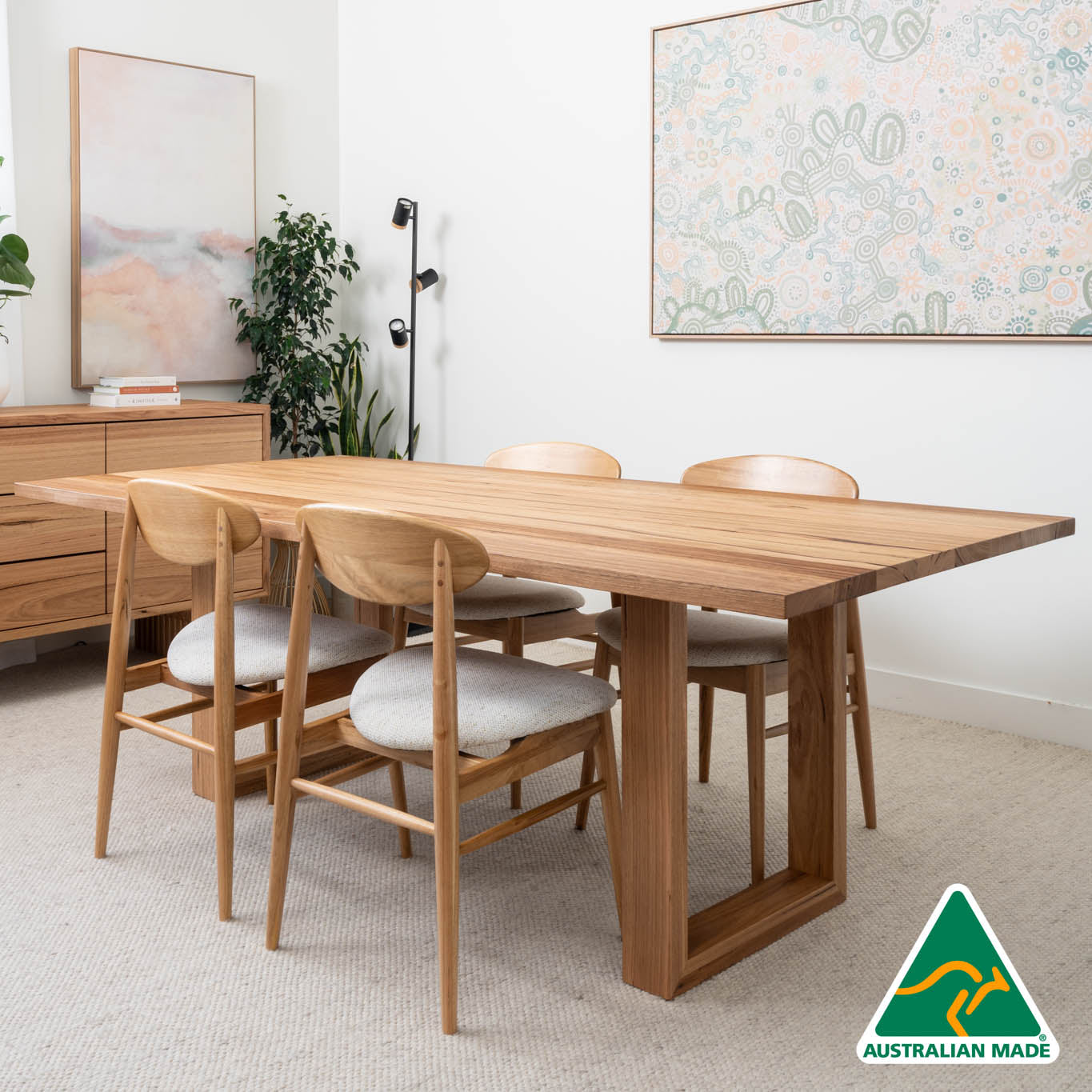 Bodhi Solid Australian Hardwood Dining Table - Made in Australia