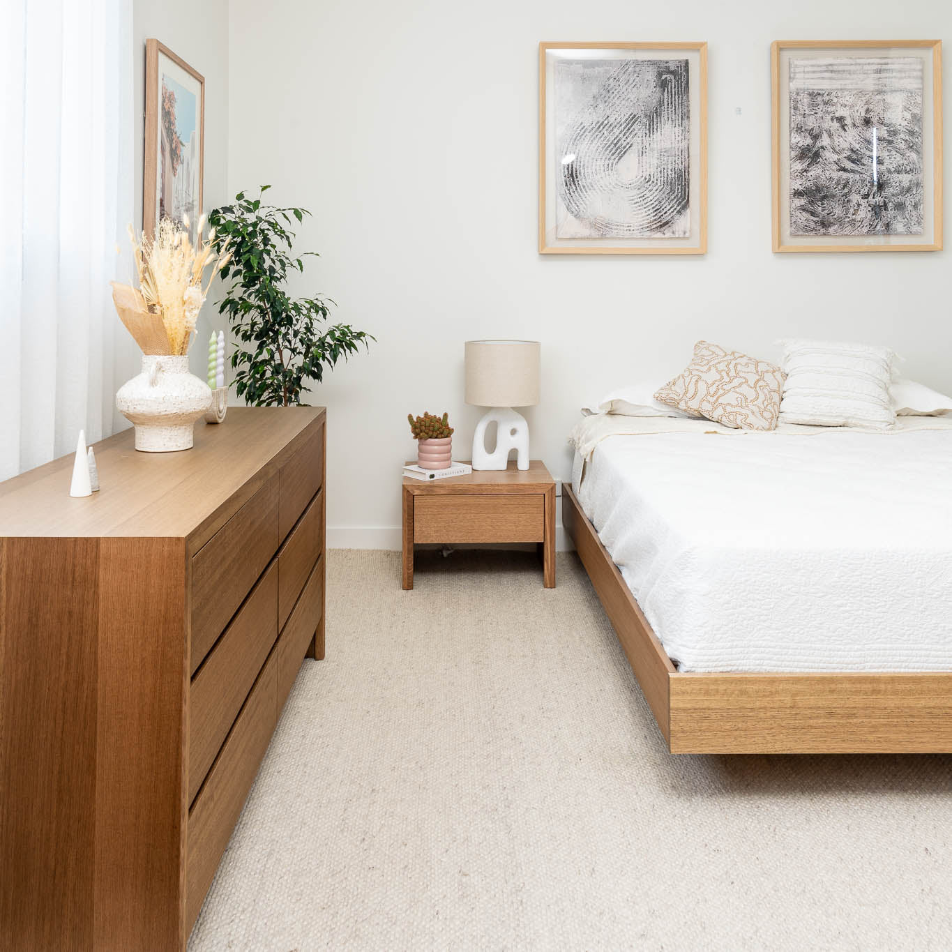 Yakka™️ Floating Bed Frame Solid Tasmanian Oak - Made in Australia