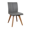 Milan Dining Chair (Black leather with choice of leg stain)