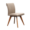Milan Dining Chair (Charcoal leather with choice of leg stain)