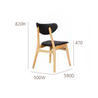 Crawford Dining Chair (Natural with choice of seat cushion/back rest)
