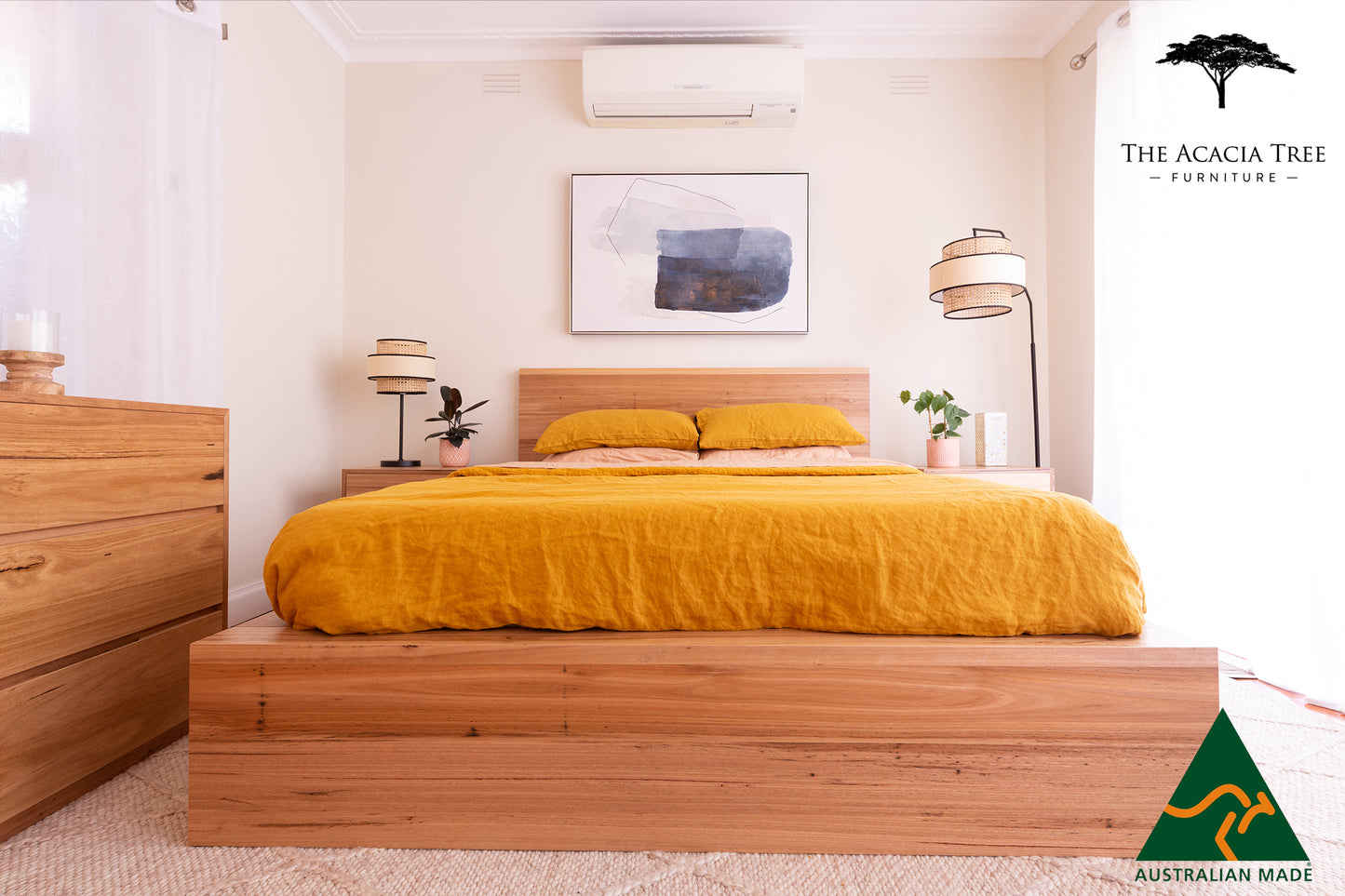 Meadow Messmate Storage Bed Frame - Made in Melbourne