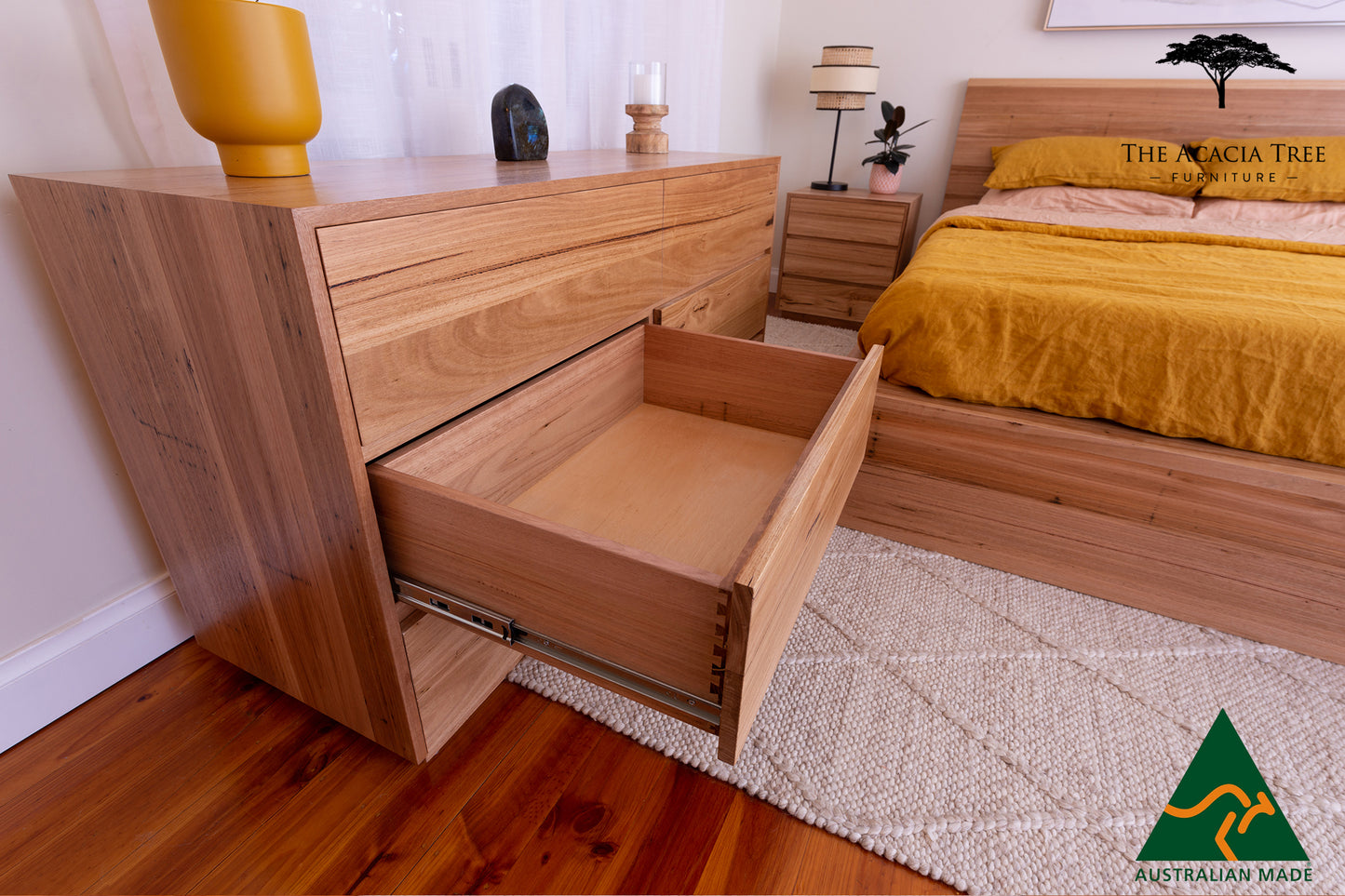 Meadow Messmate Storage Bed Frame - Made in Melbourne