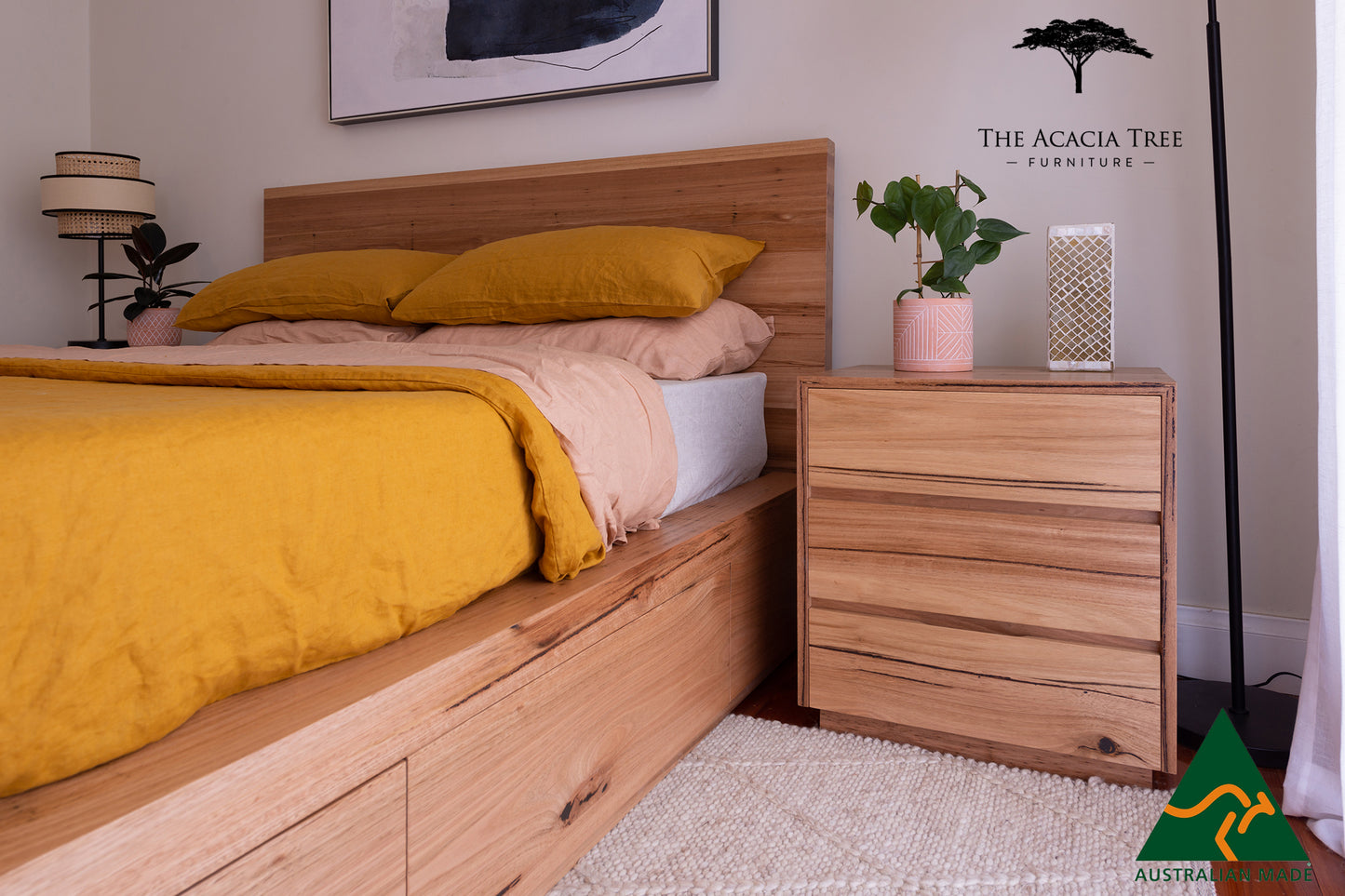 Meadow Messmate Storage Bed Frame - Made in Melbourne