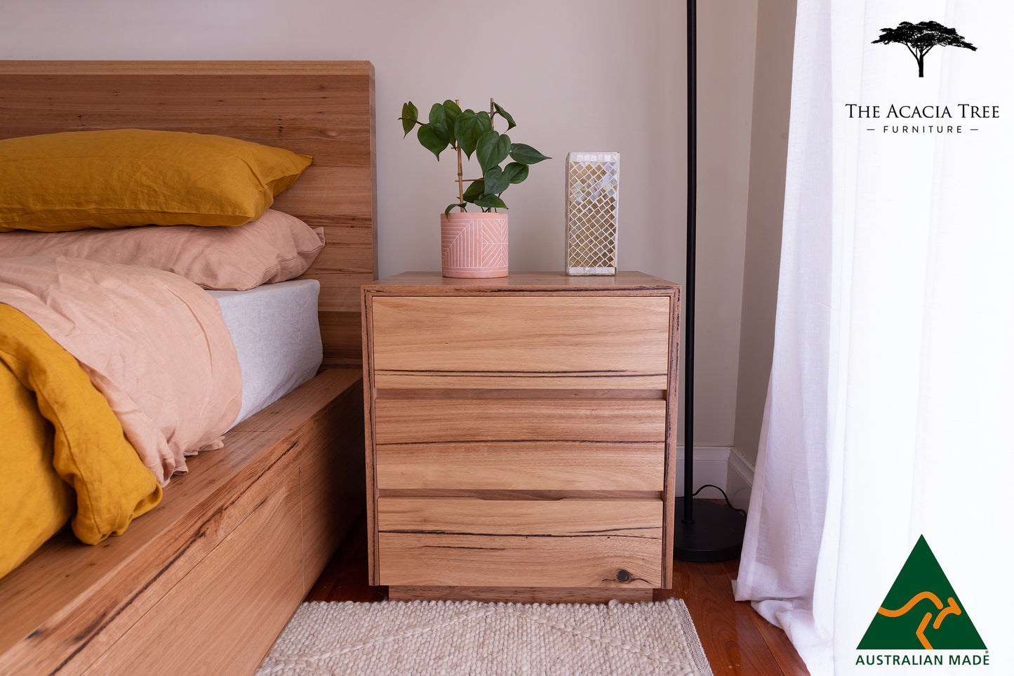 Meadow Messmate Storage Bed Frame - Made in Melbourne