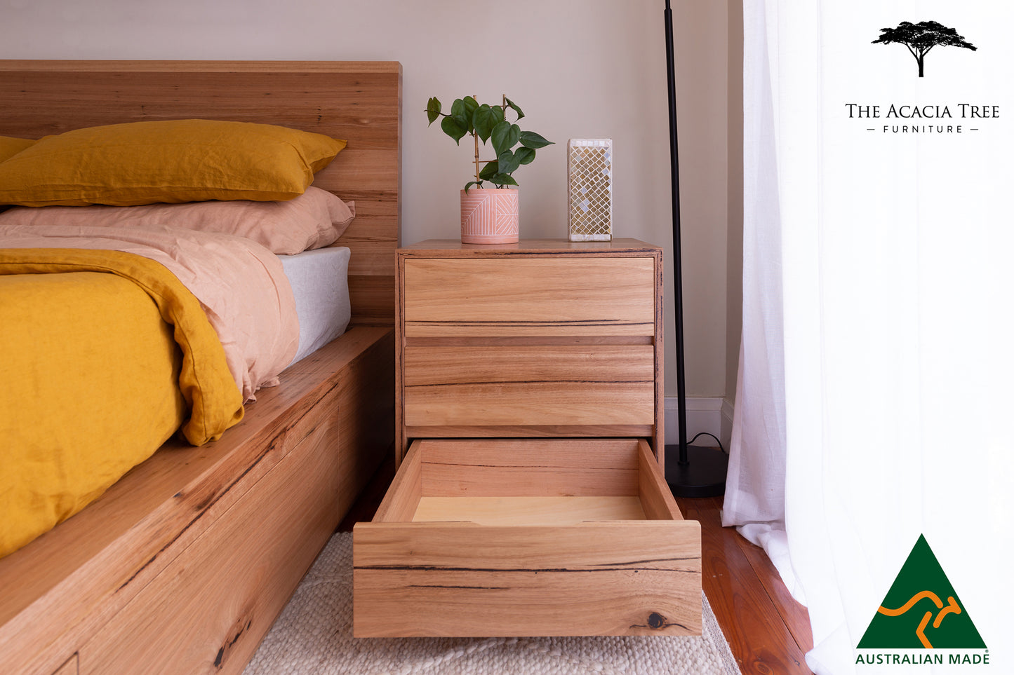 Meadow Messmate Storage Bed Frame - Made in Melbourne