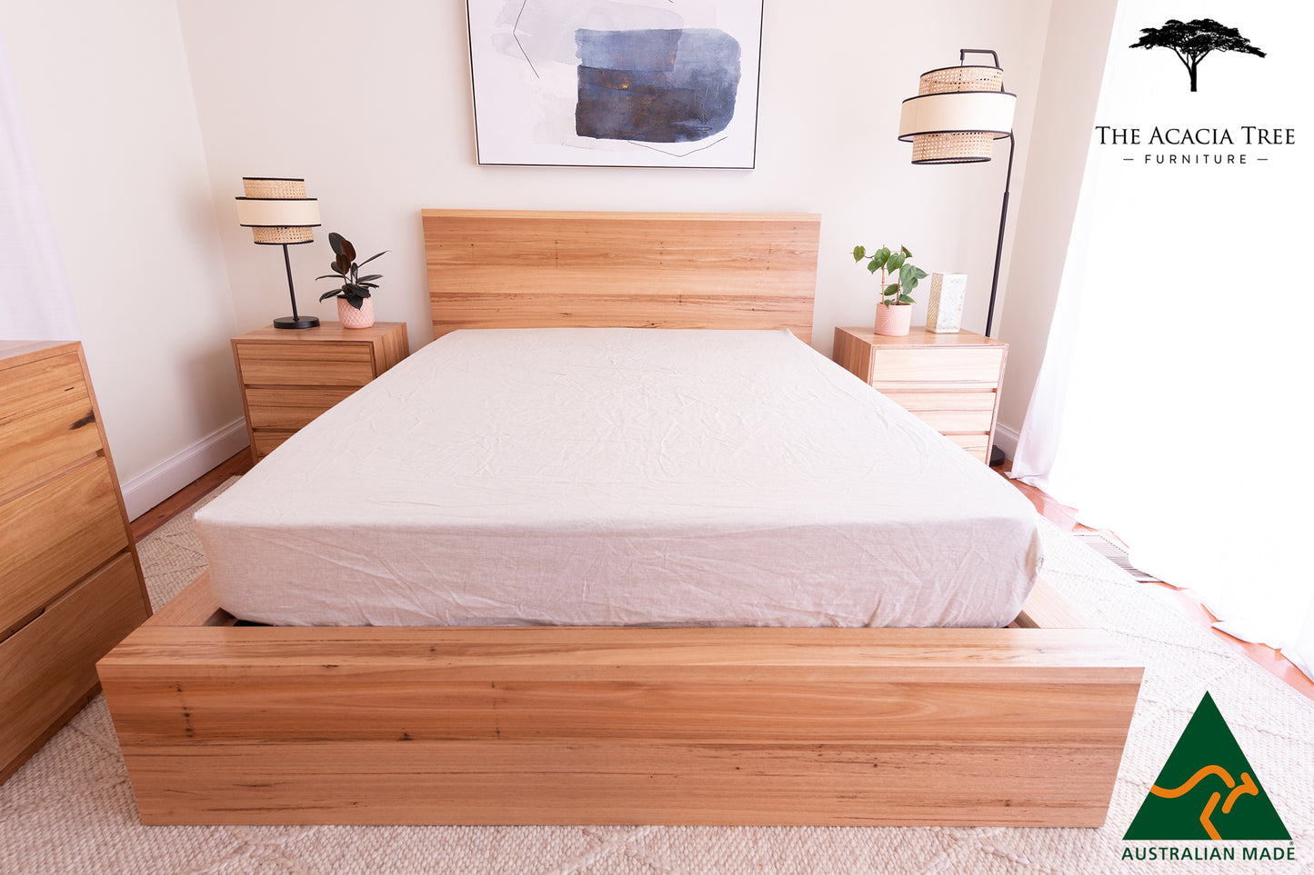 Meadow Messmate Storage Bed Frame - Made in Melbourne