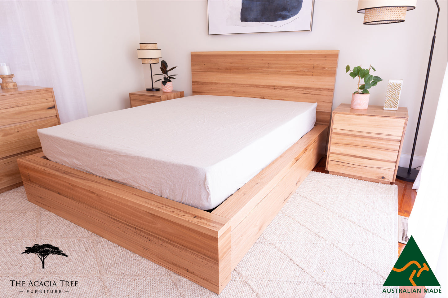 Meadow Messmate Storage Bed Frame - Made in Melbourne