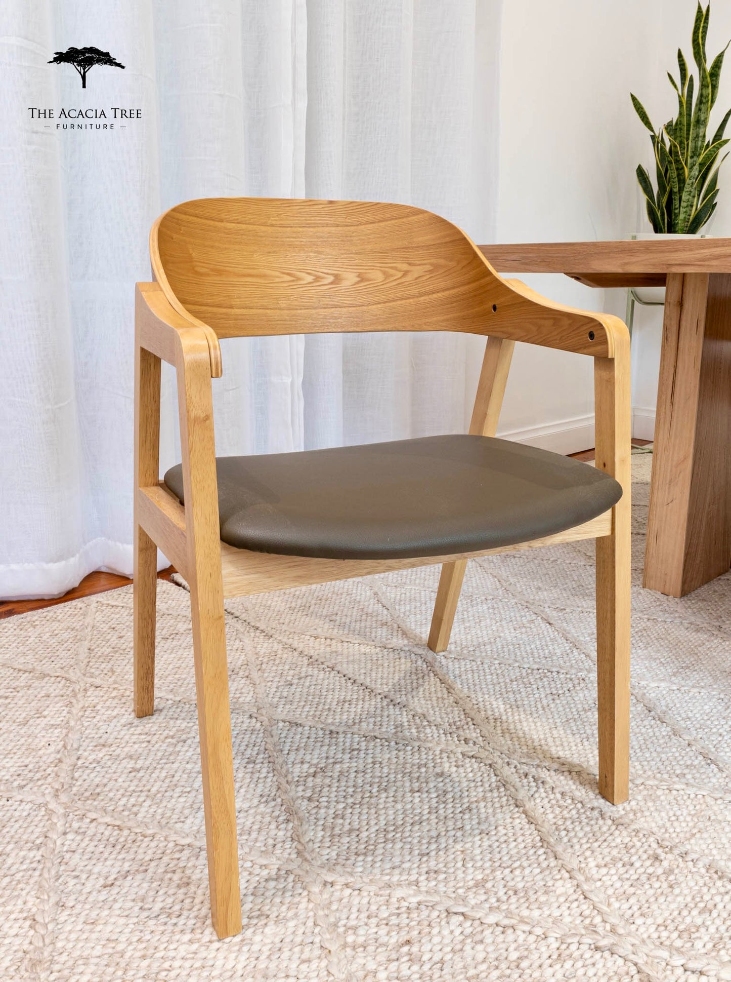 Denmark Dining Chair (Natural with choice of seat cushion)