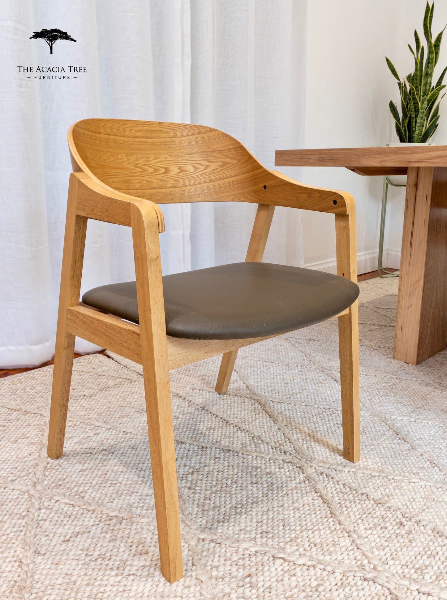 Denmark Dining Chair (Natural with choice of seat cushion)