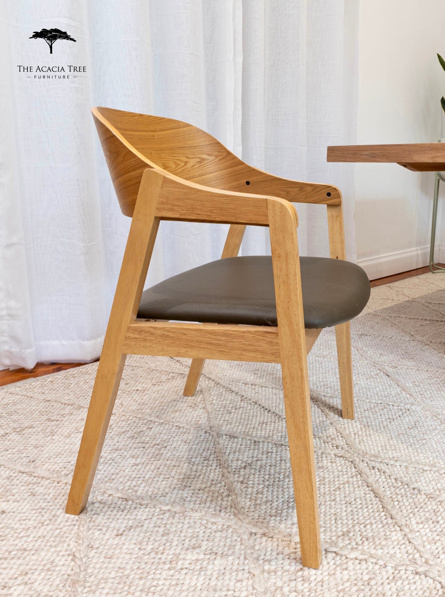 Denmark Dining Chair (Natural with choice of seat cushion)