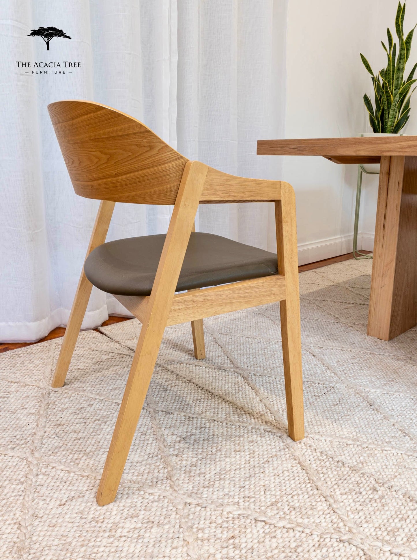 Denmark Dining Chair (Natural with choice of seat cushion)