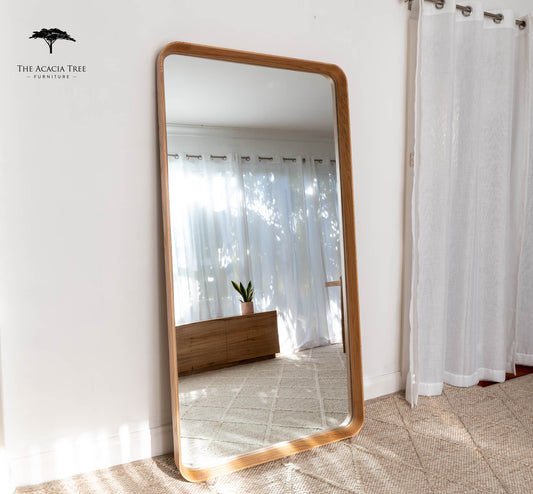 Aleena Solid American Oak Full Length Mirror