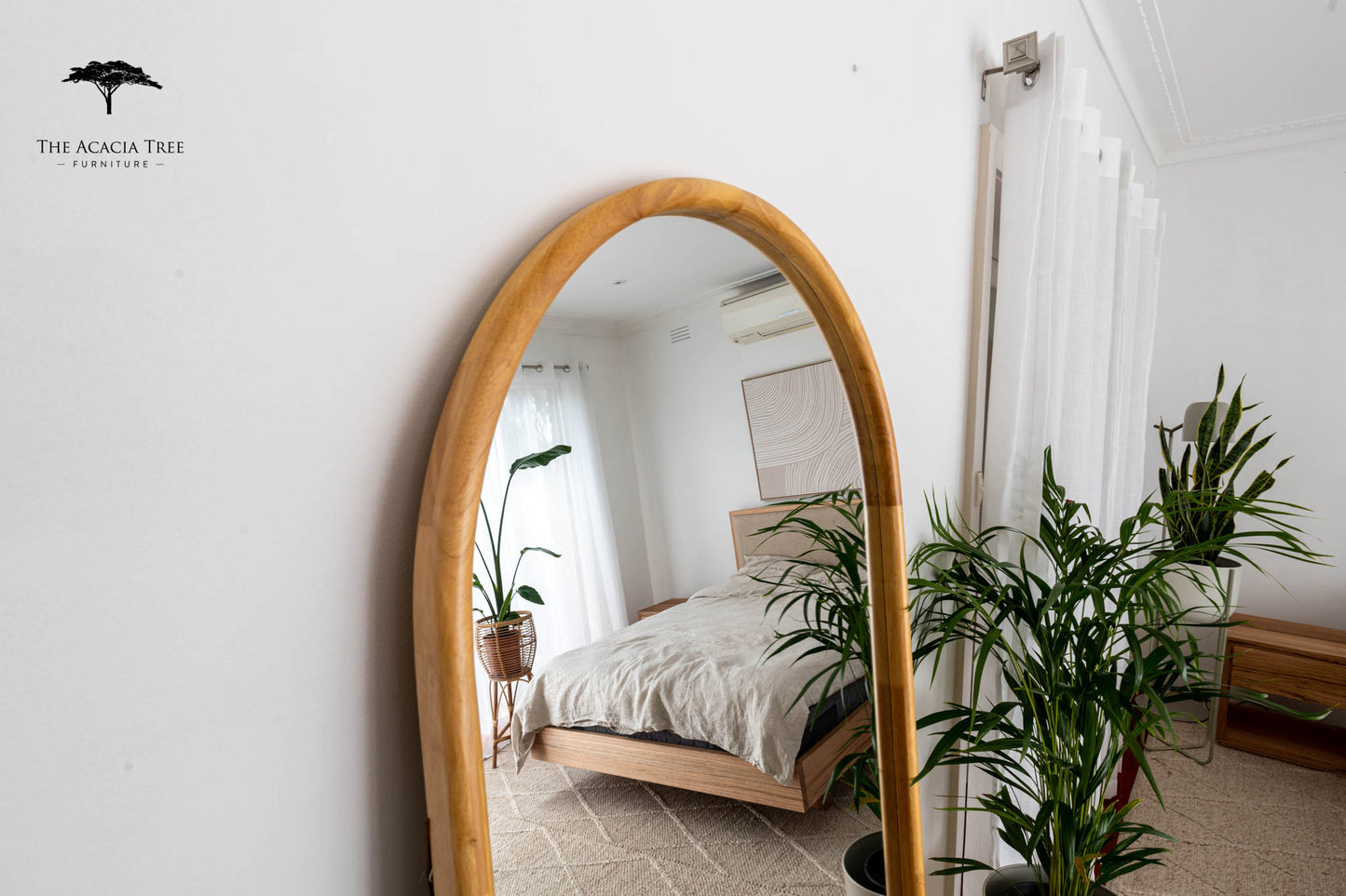 Ophelia Solid Oak Full Length Arch Mirror