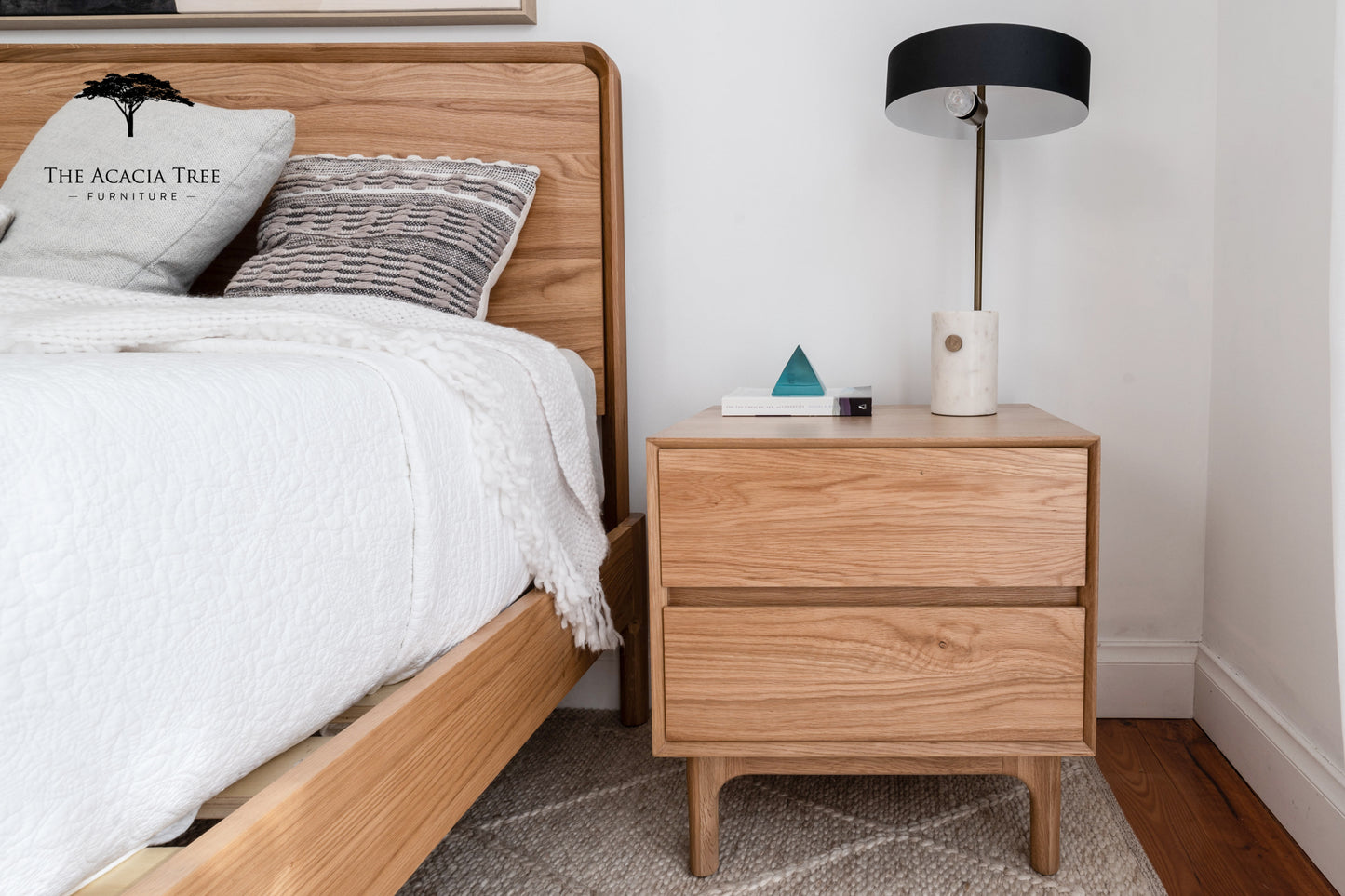 Emery American Oak Bedside Table