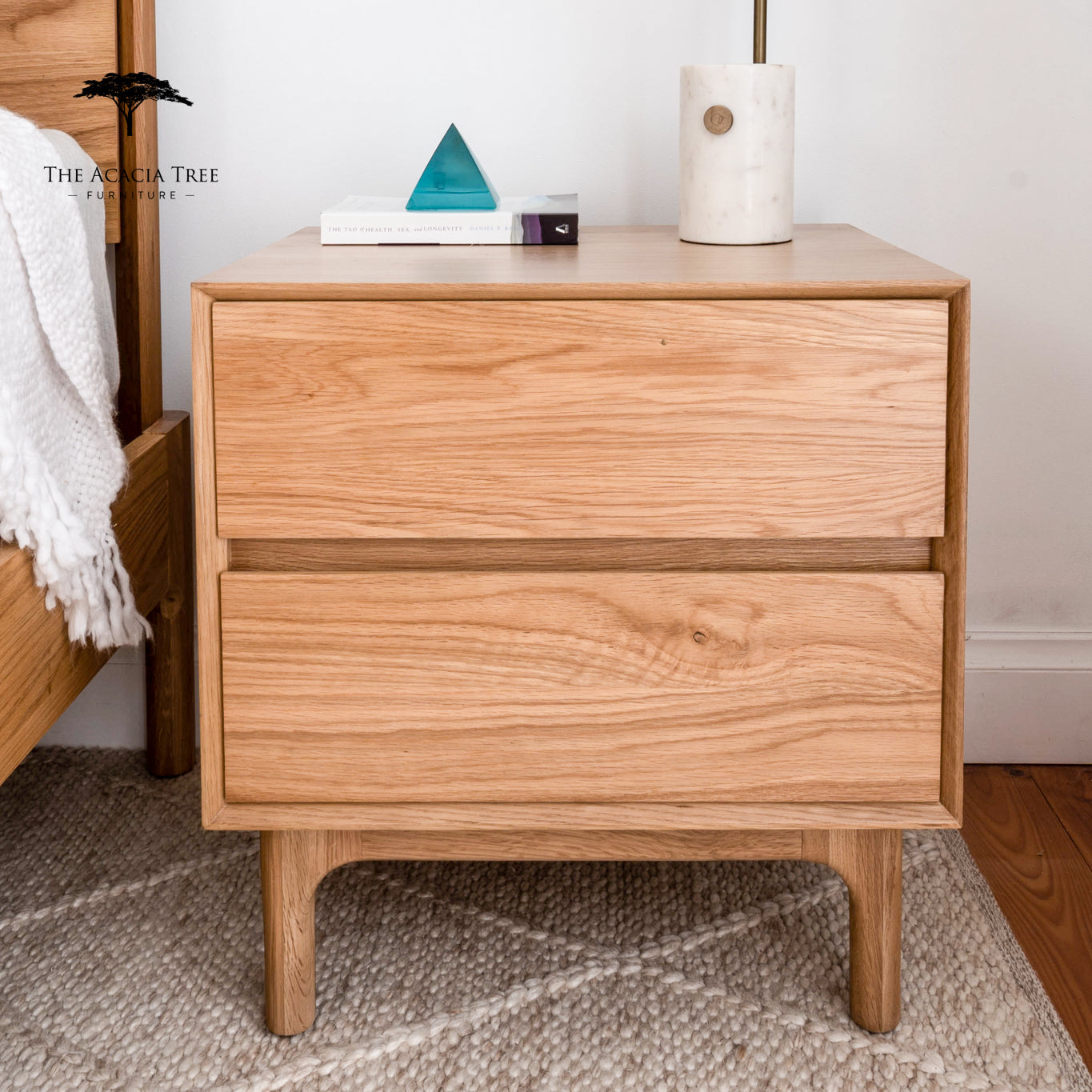 Emery American Oak Bedside Table