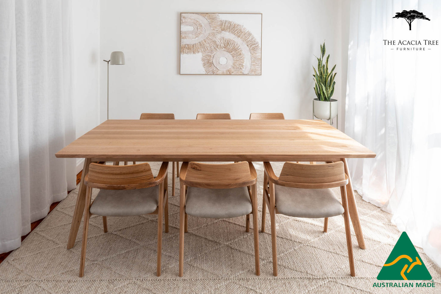 Layla Solid Australian Hardwood Dining Table - Made in Melbourne