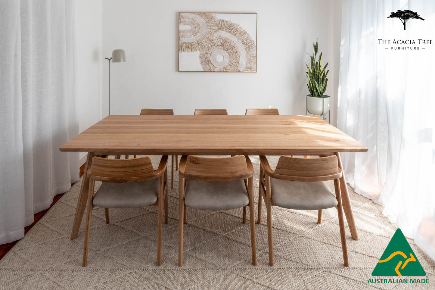 Layla Solid Australian Hardwood Dining Table - Made in Melbourne