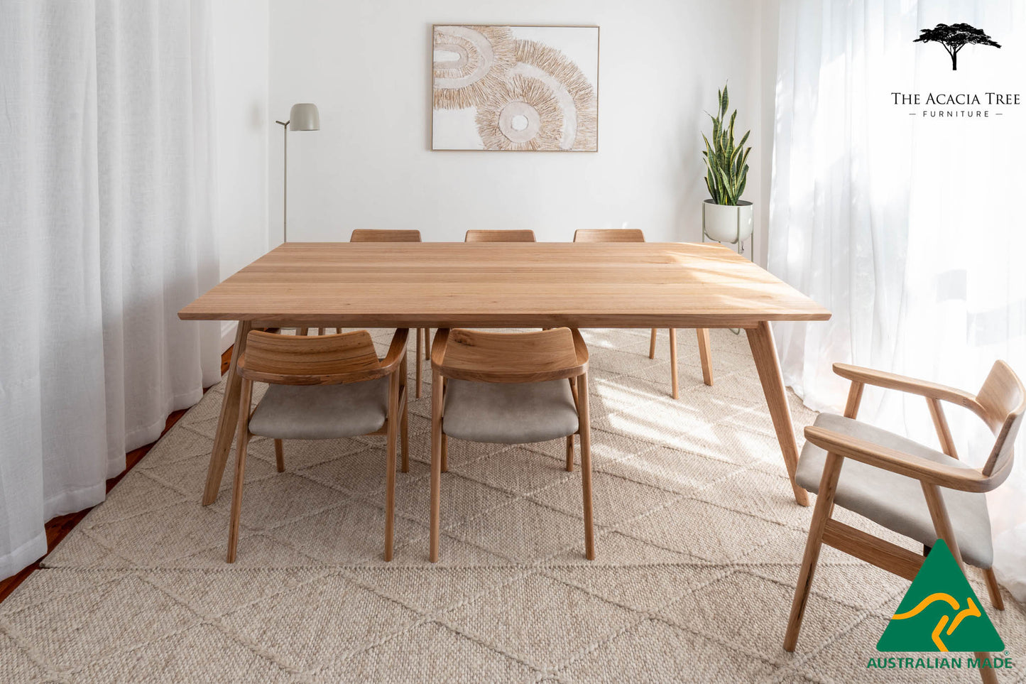 Layla Solid Australian Hardwood Dining Table - Made in Melbourne