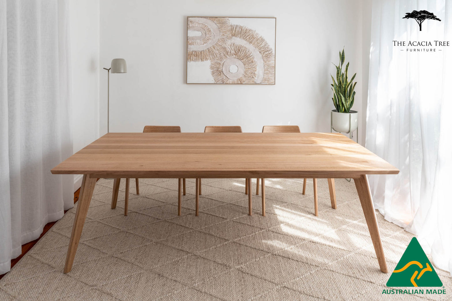 Layla Solid Australian Hardwood Dining Table - Made in Melbourne