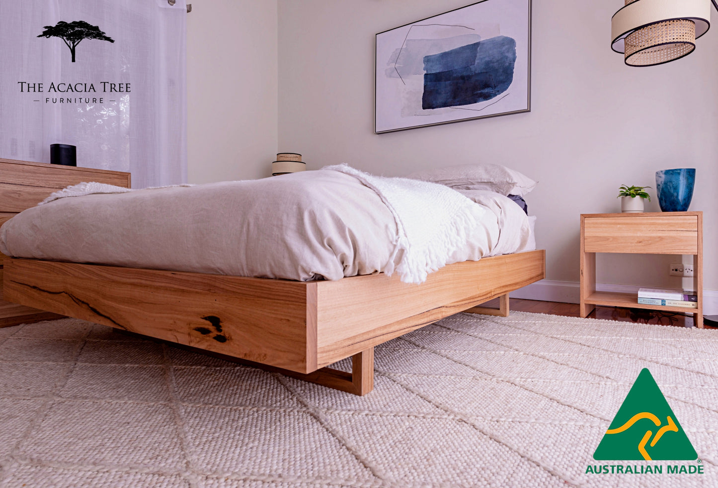 Byron 1 Draw Bedside Table - Made In Melbourne