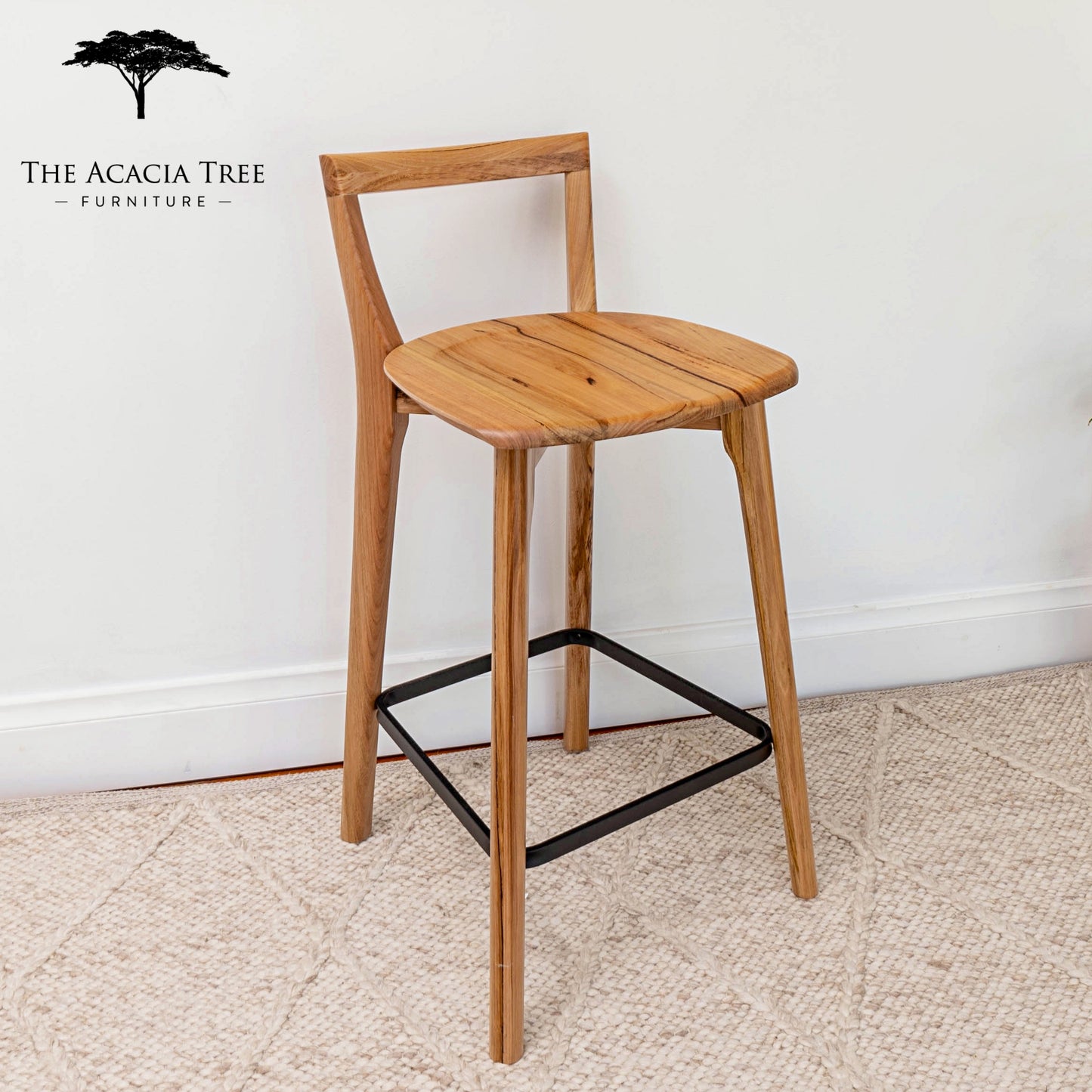 Oslo Solid Australian Messmate Hardwood Bar Stool