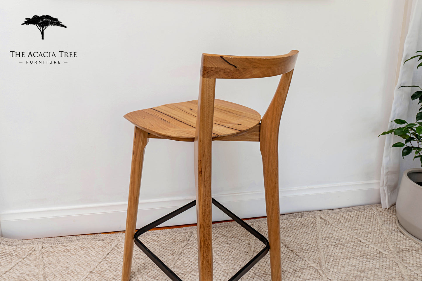 Oslo Solid Australian Messmate Hardwood Bar Stool