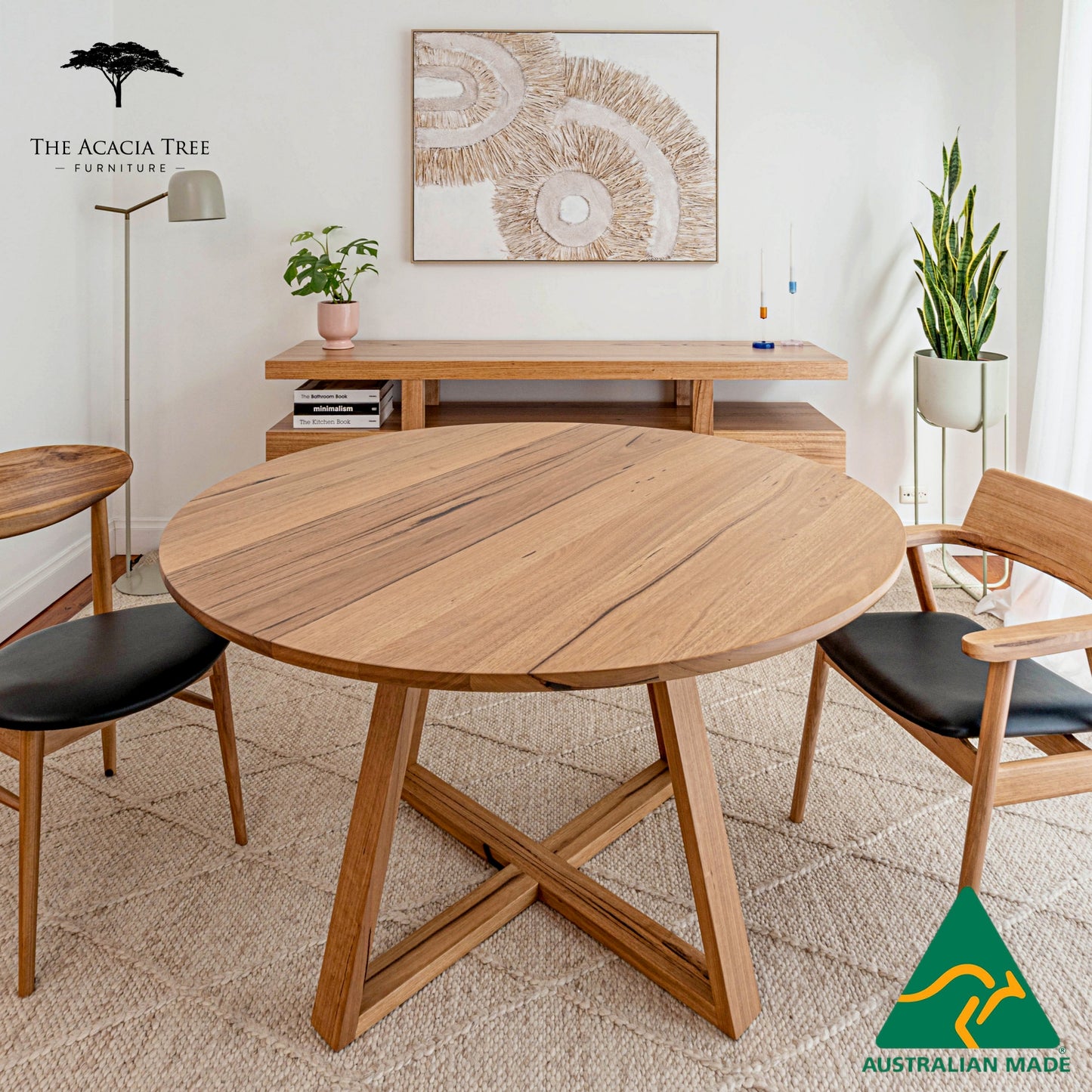 Round Lily Solid Dining Table - Made in Melbourne