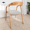 Njord Solid American Oak Hardwood Dining Arm Chair