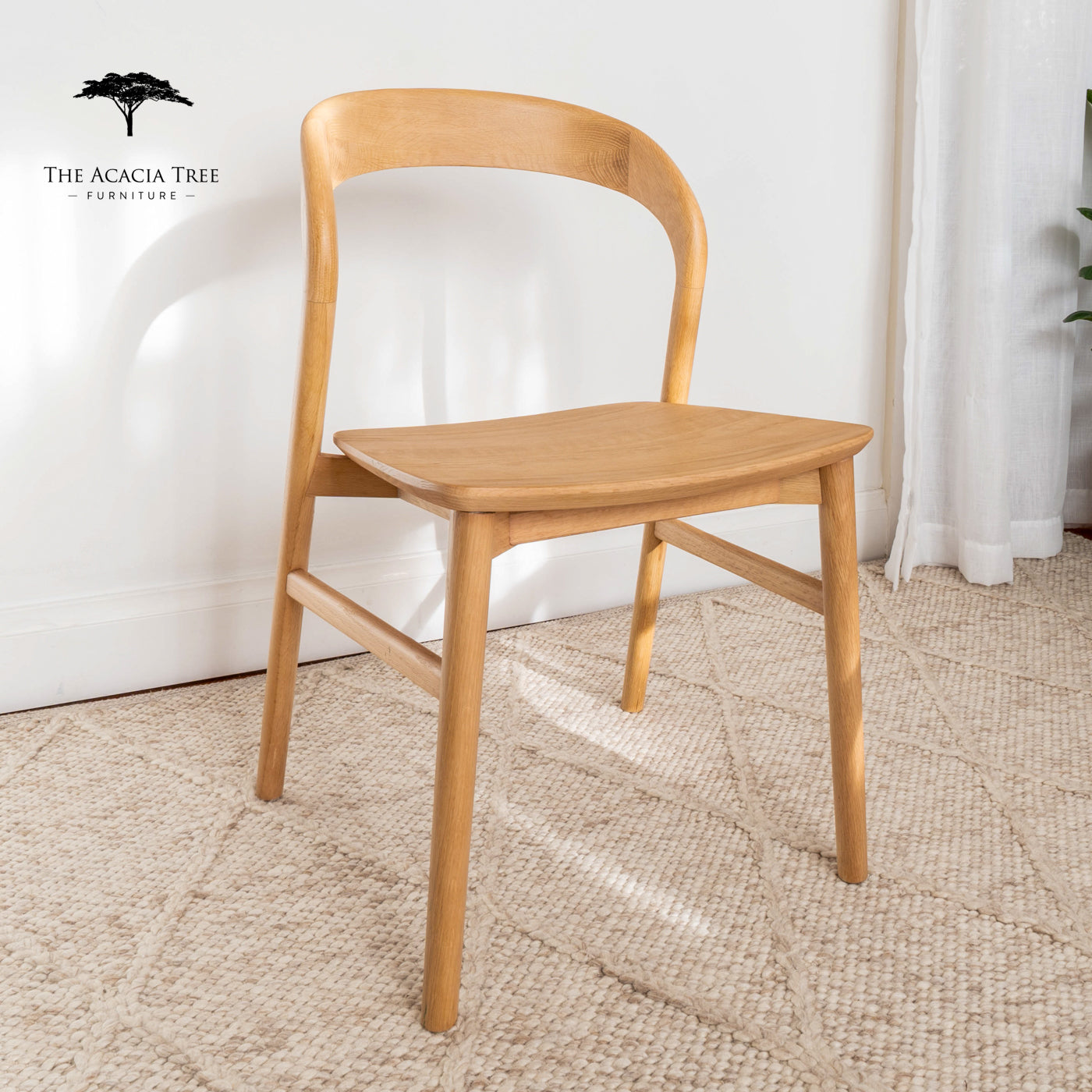 Freya Solid American Oak Hardwood Dining Chair