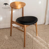 Lotus (Natural) Black PU Seat Solid Messmate Australian Hardwood Dining Chair
