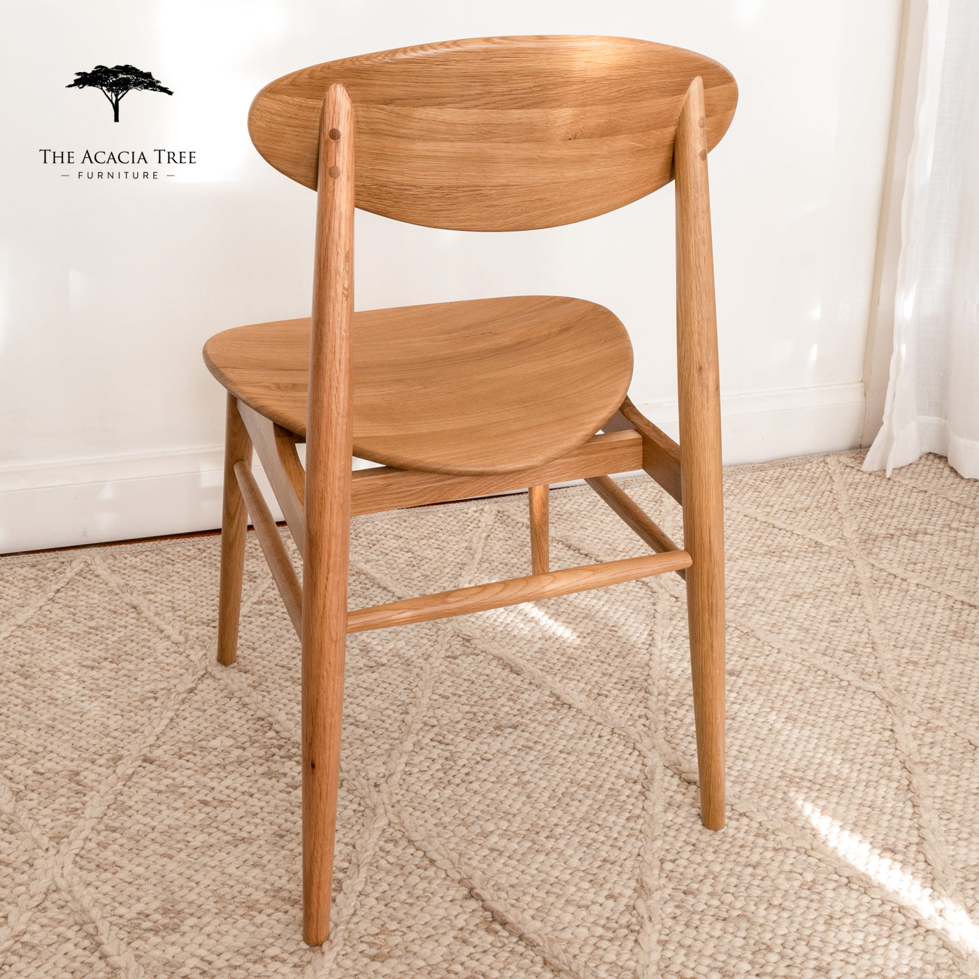 Lotus (Natural) Solid American Oak Hardwood Dining Chair