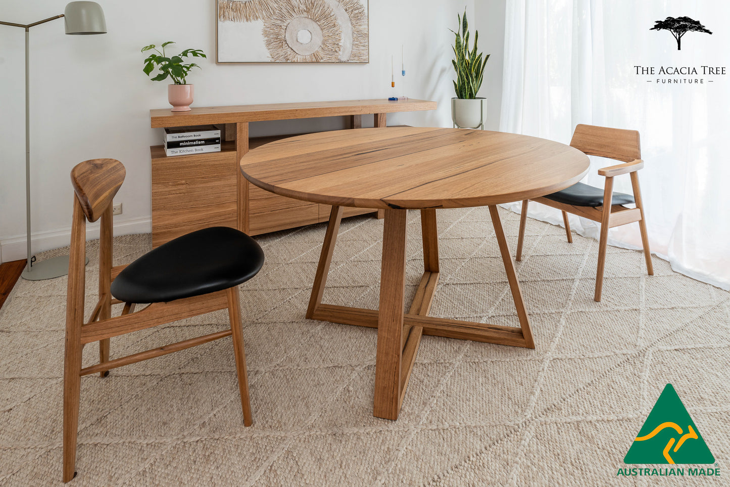 Round Lily Solid Dining Table - Made in Melbourne