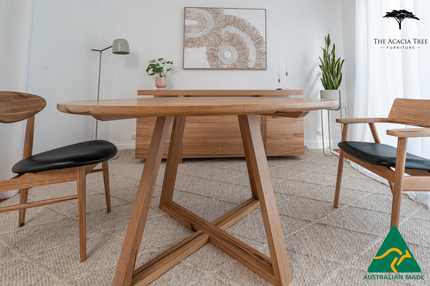 Round Lily Solid Dining Table - Made in Melbourne