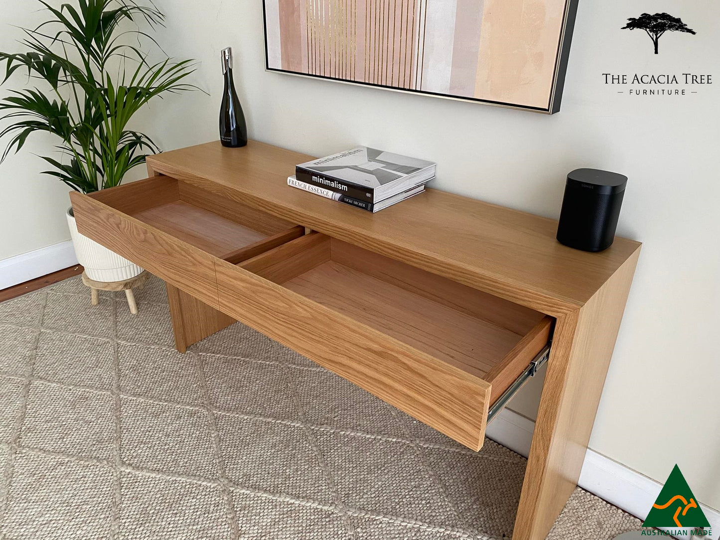 Seika American Oak Console Table Hall Table - Made in Melbourne