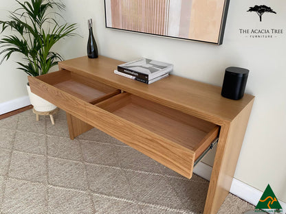 Seika American Oak Console Table Hall Table - Made in Melbourne in