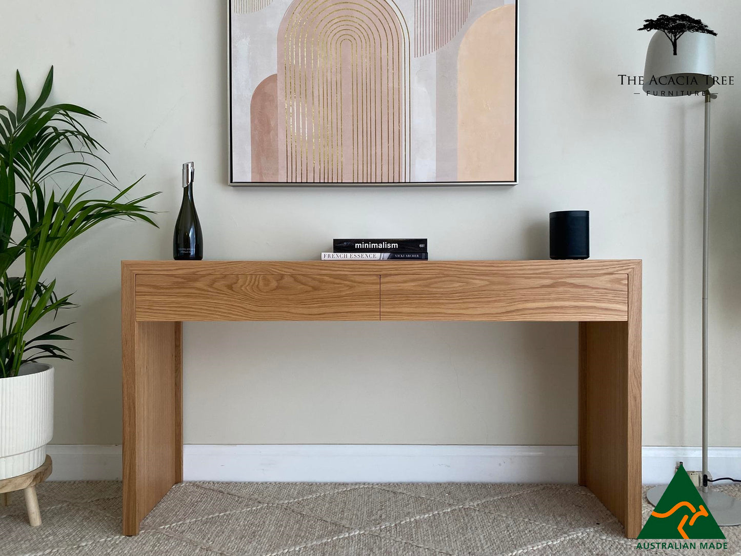 Seika American Oak Console Table Hall Table - Made in Melbourne