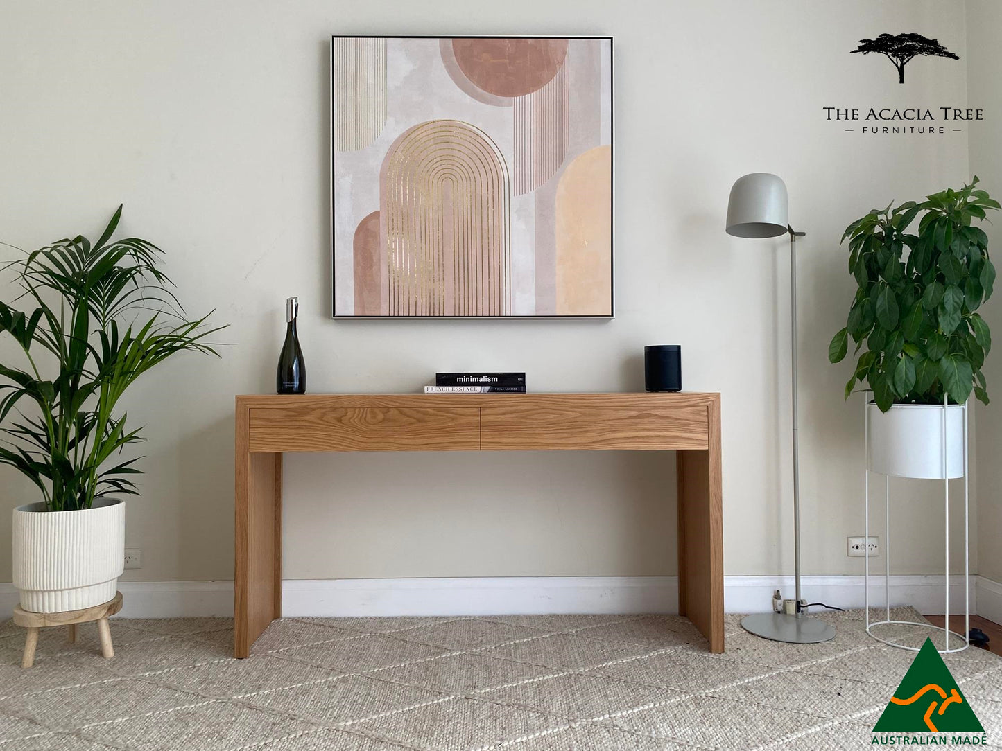 Seika American Oak Console Table Hall Table - Made in Melbourne