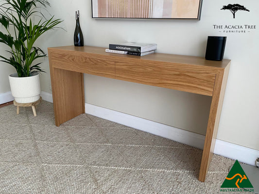 Seika American Oak Console Table Hall Table - Made in Melbourne in